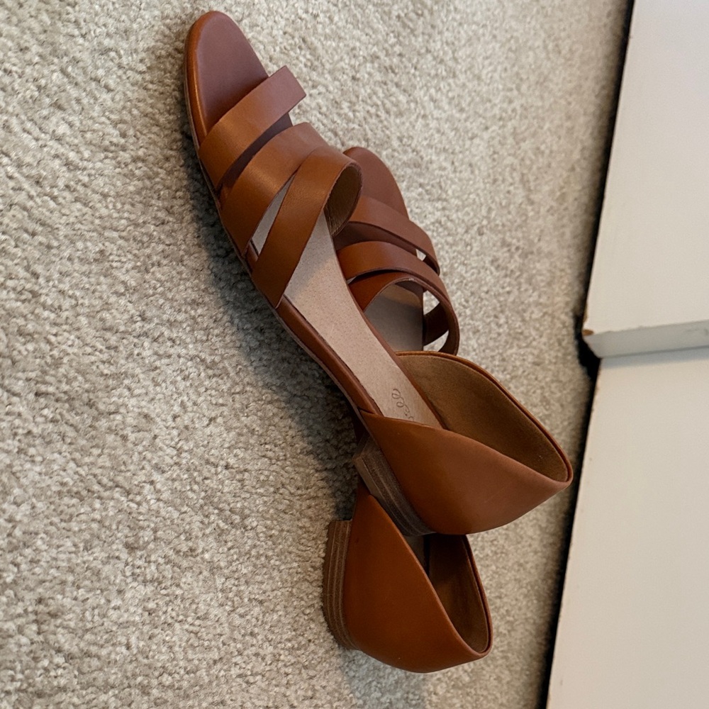 Madewell Brown Leather Strappy Sandals - Picture 3 of 6